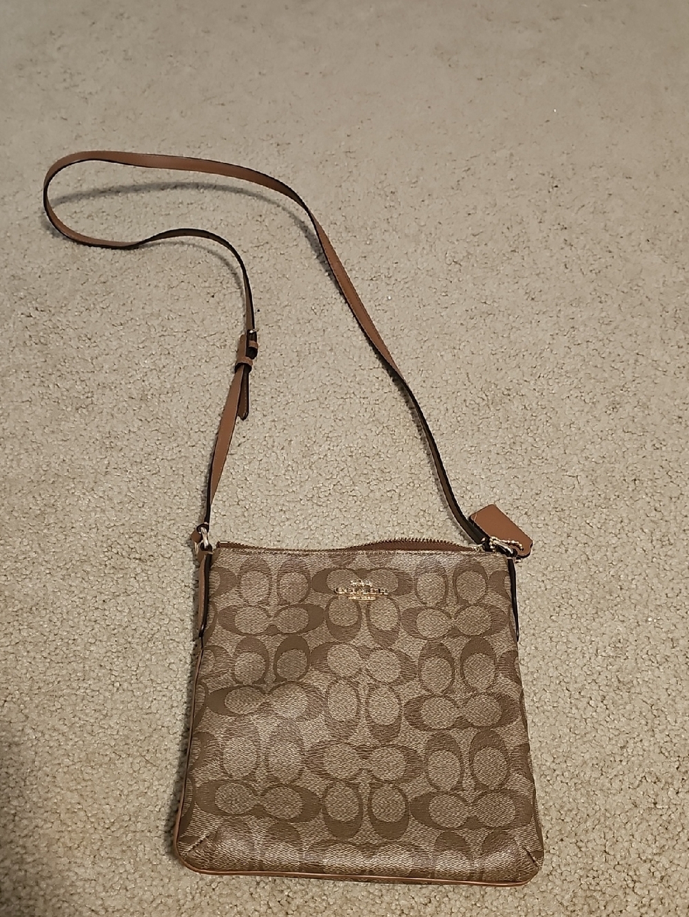 Coach Brown Signature Crossbody Bag